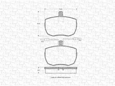 MAGNETI MARELLI 363702160142 -  Комплект тормозных колодок, дисковый тормоз